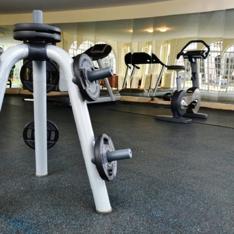 A Group Of Exercise Machines